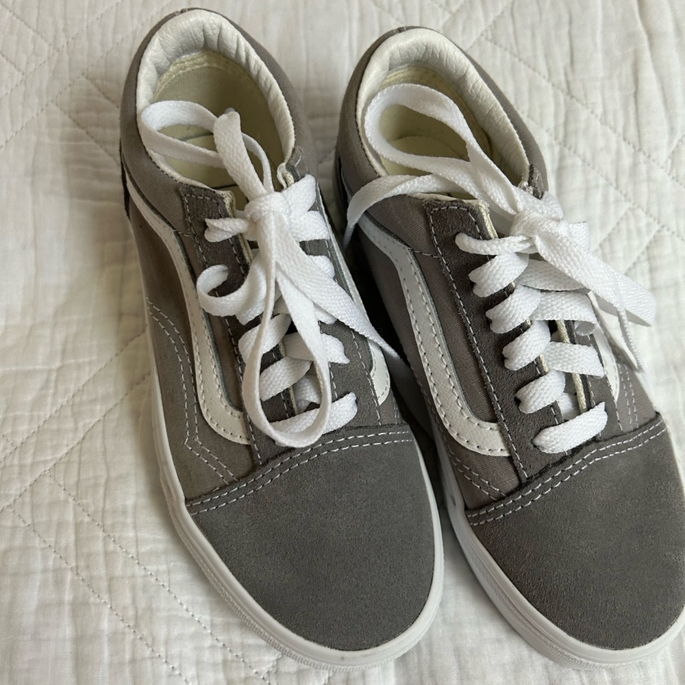 Brand new kids vans gray sneakers